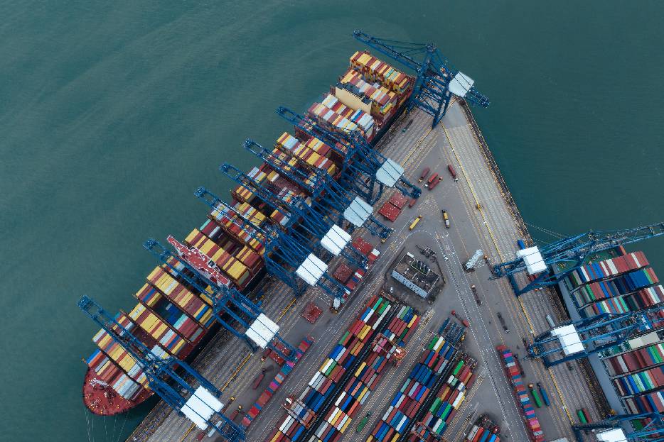 exportación de contenedores de carga